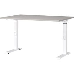 Bureau assis-debout germania 7910-617uk cachemire, blanc pied c