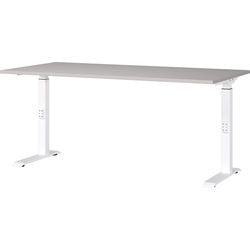 Bureau assis-debout germania 7911-617uk cachemire, blanc pied c