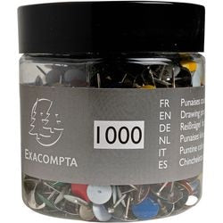 Punaises exacompta 14767ème assortiment de couleurs 338 g
