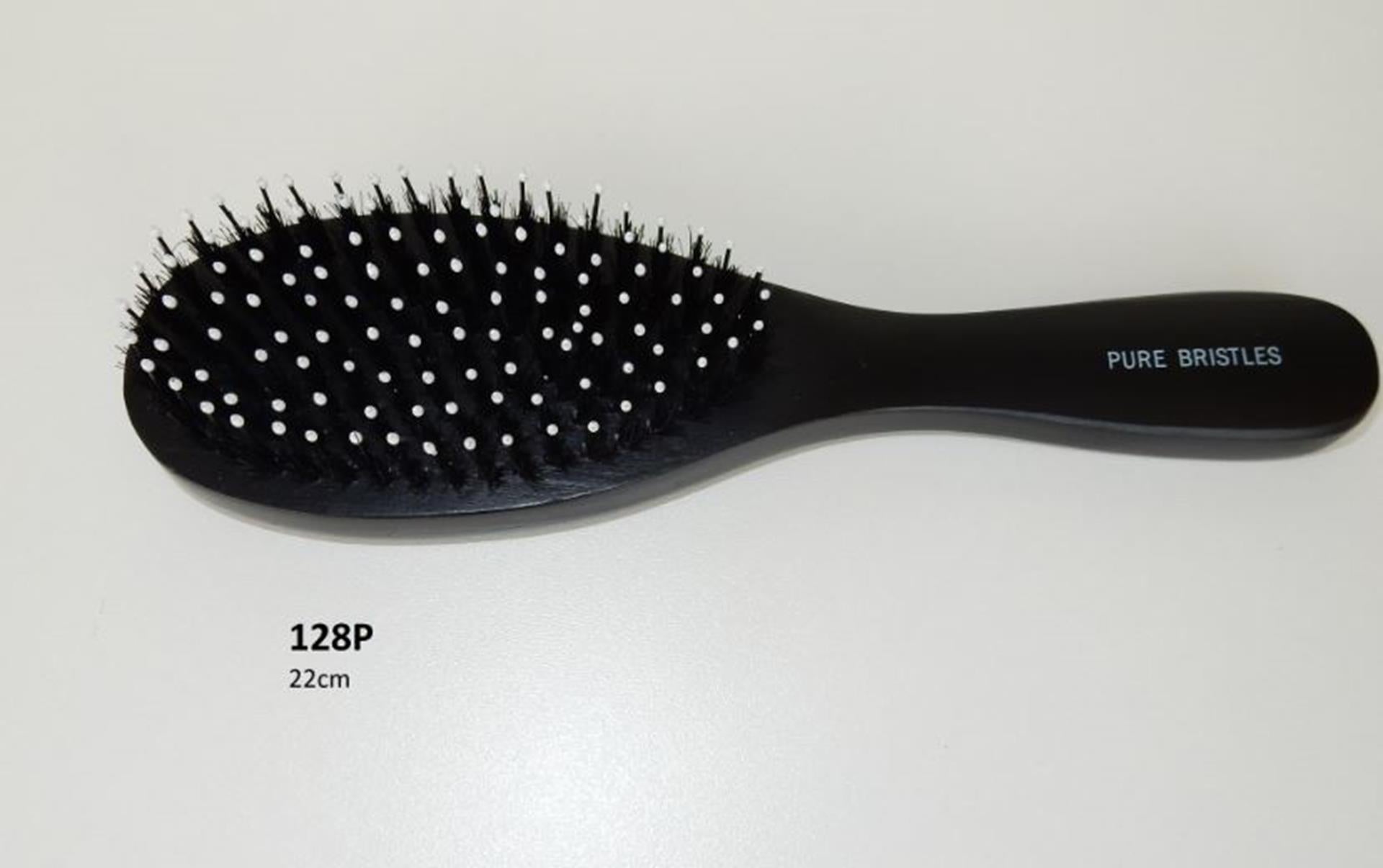 Brosse à cheveux avec épingle noir 22x6cm