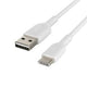 Câble de charge belkin cab001bt2mwh blanc usb-a mâle vers usb-c mâle