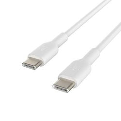 Câble de charge belkin cab003bt1mwh blanc usb-c mâle vers usb-c mâle