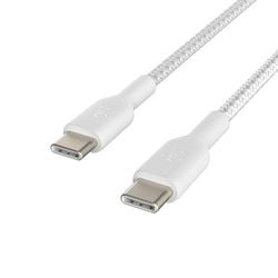 Câble de charge belkin cab004bt1mwh blanc usb-c mâle vers usb-c mâle