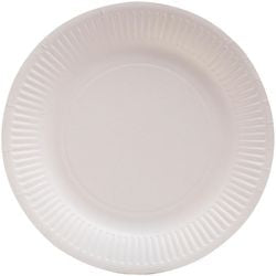 Assiette à manger pronappe blanche 23 x 23 x 4,5 cm