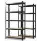Armoire Ty karat lakota mdf, tôle d'acier 750 x 300 x 1500 mm noir