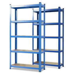 Armoire Ty karat lakota mdf, tôle d'acier 750 x 300 x 1500 mm bleu
