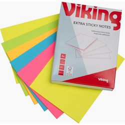 Notes autocollantes autocollantes viking rectangulaire assortiment de couleurs