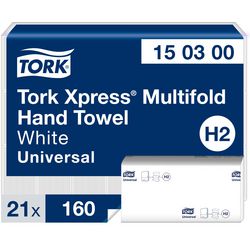 Serviette Tork 150300 blanche 2 couches