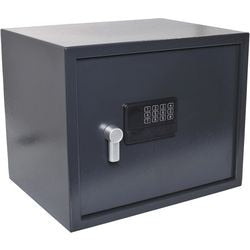 Coffre-fort de sécurité pavo 8054350, serrure à combinaison gris foncé