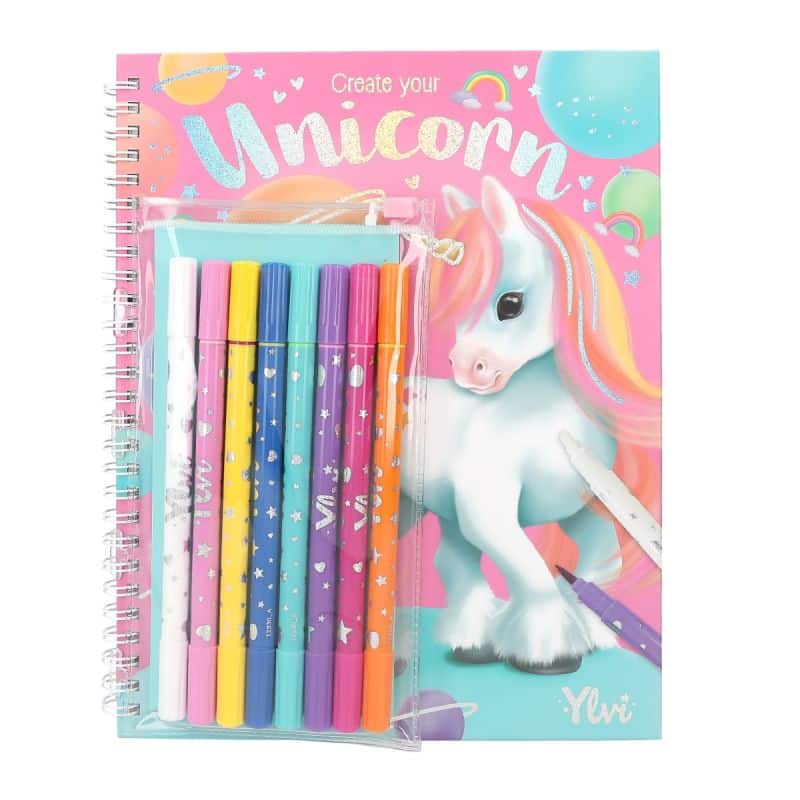 Ylvi Colorbook avec des stylos en feutre