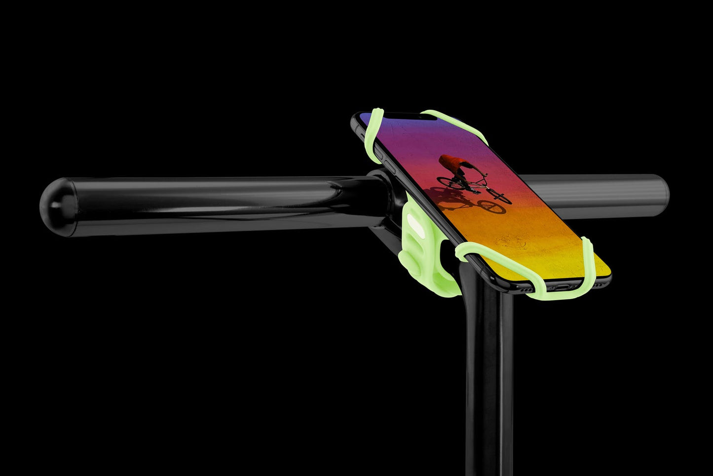 Bonecollection support pour smartphone bike tie pro2 brille dans le noir
