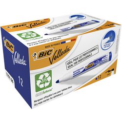 Marqueur pour tableau blanc bic 1701 velleda, support en plastique large 1-5mm rond bleu