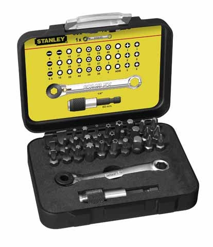Stanley jeu d'embouts pour outils à main expert pro 1 4 - clé mixte (32 pièces) - 1-13-905