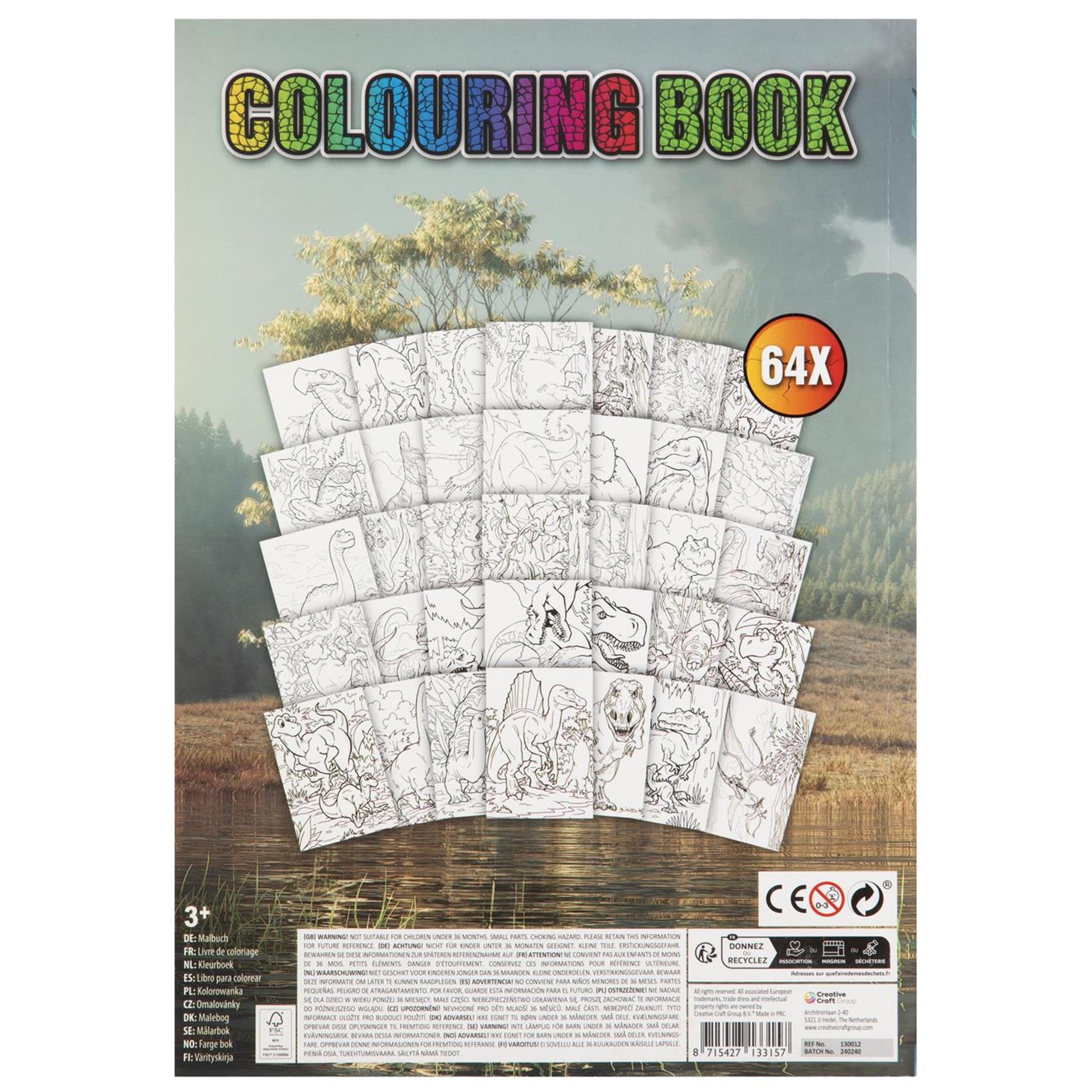 Livre de coloriage Grafix dinosaure a4