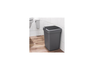 Sunware Sunware Trash peut avec une valve 10 L en argent gris