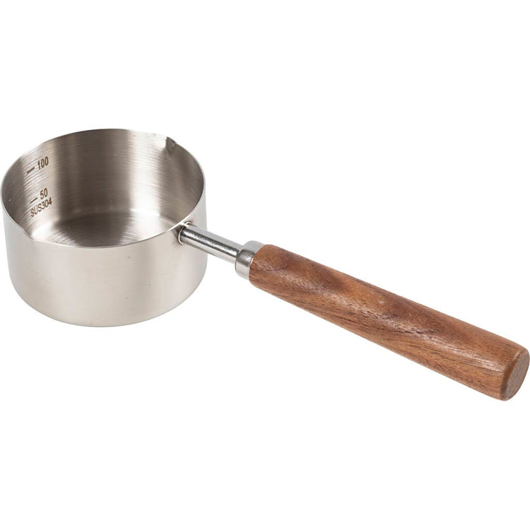 Moule verseur et fondoir en étain, d : 3,5 cm, l : 19, d 7,3 cm, 1 pièce