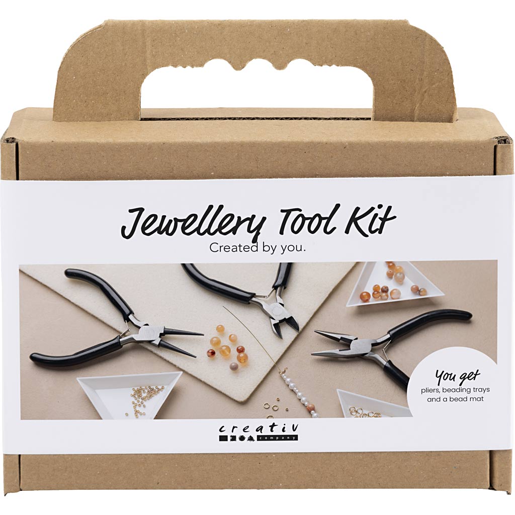 Ensemble d'outils pour bijoux Creativ company, l: 10+11+12 cm, 1 ensemble 1 boîte