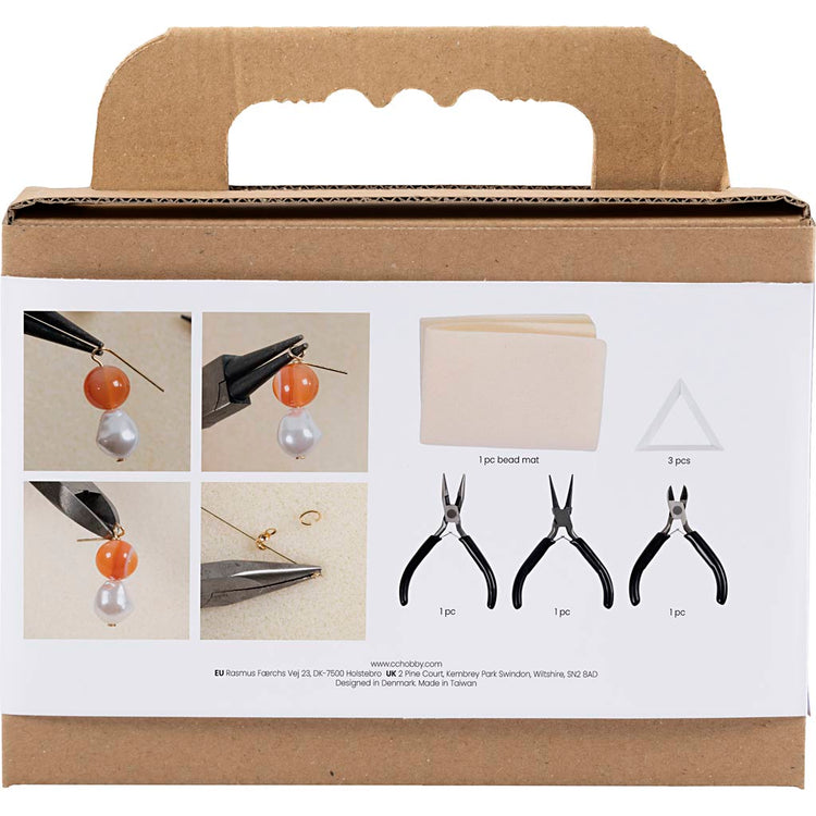 Ensemble d'outils pour bijoux Creativ company, l: 10+11+12 cm, 1 ensemble 1 boîte