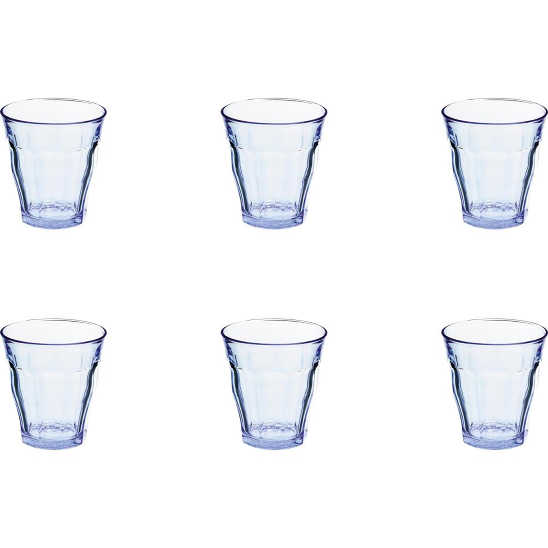 Duralex glas picardie blauw 200ml 6stks