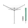 Brabantia brabantia lift-o-mac droogmolen 60 m longueur sèche + crochet moulu et couverture gris métallique