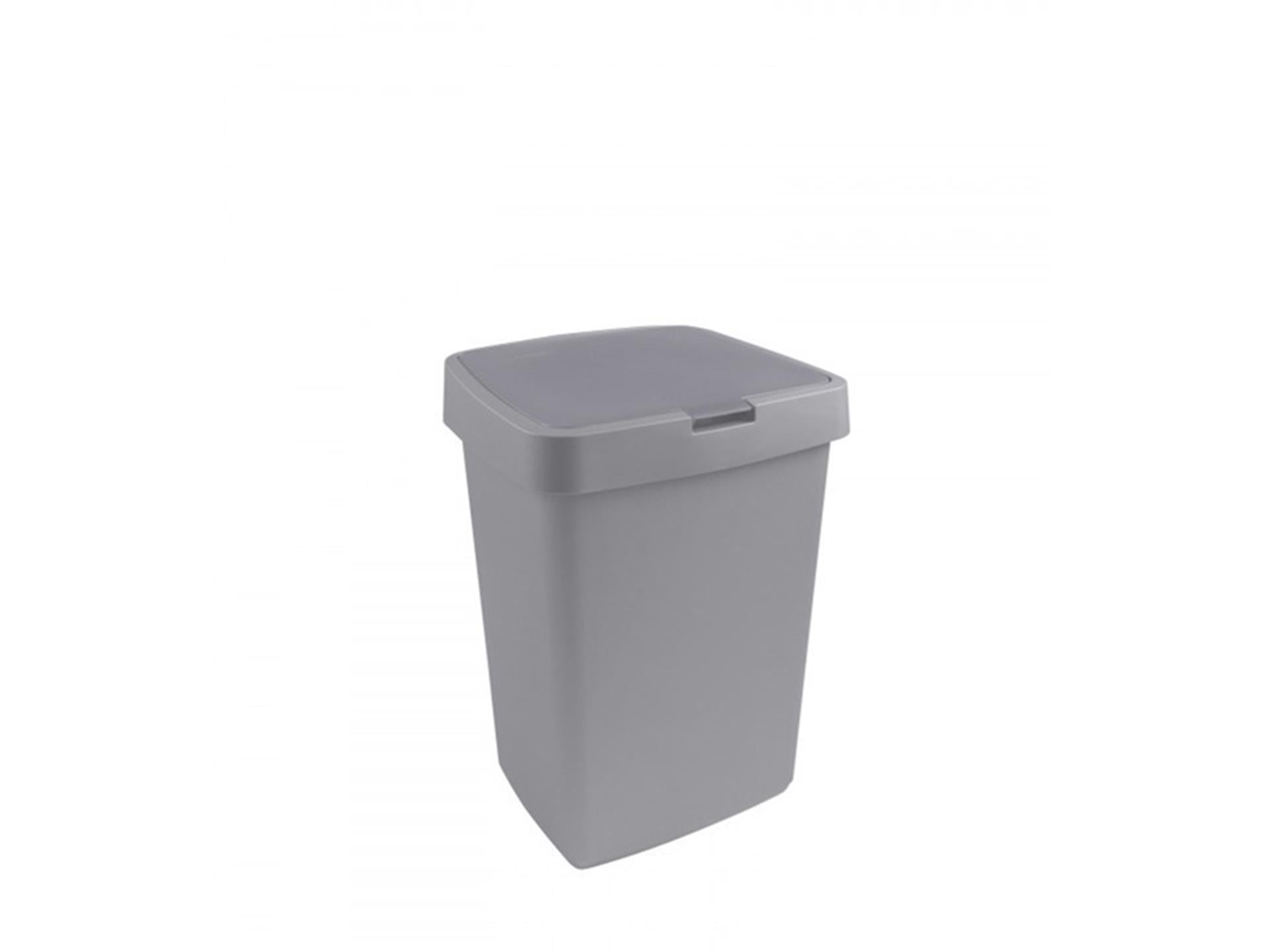 Sunware delta poubelle rabat 25l gris