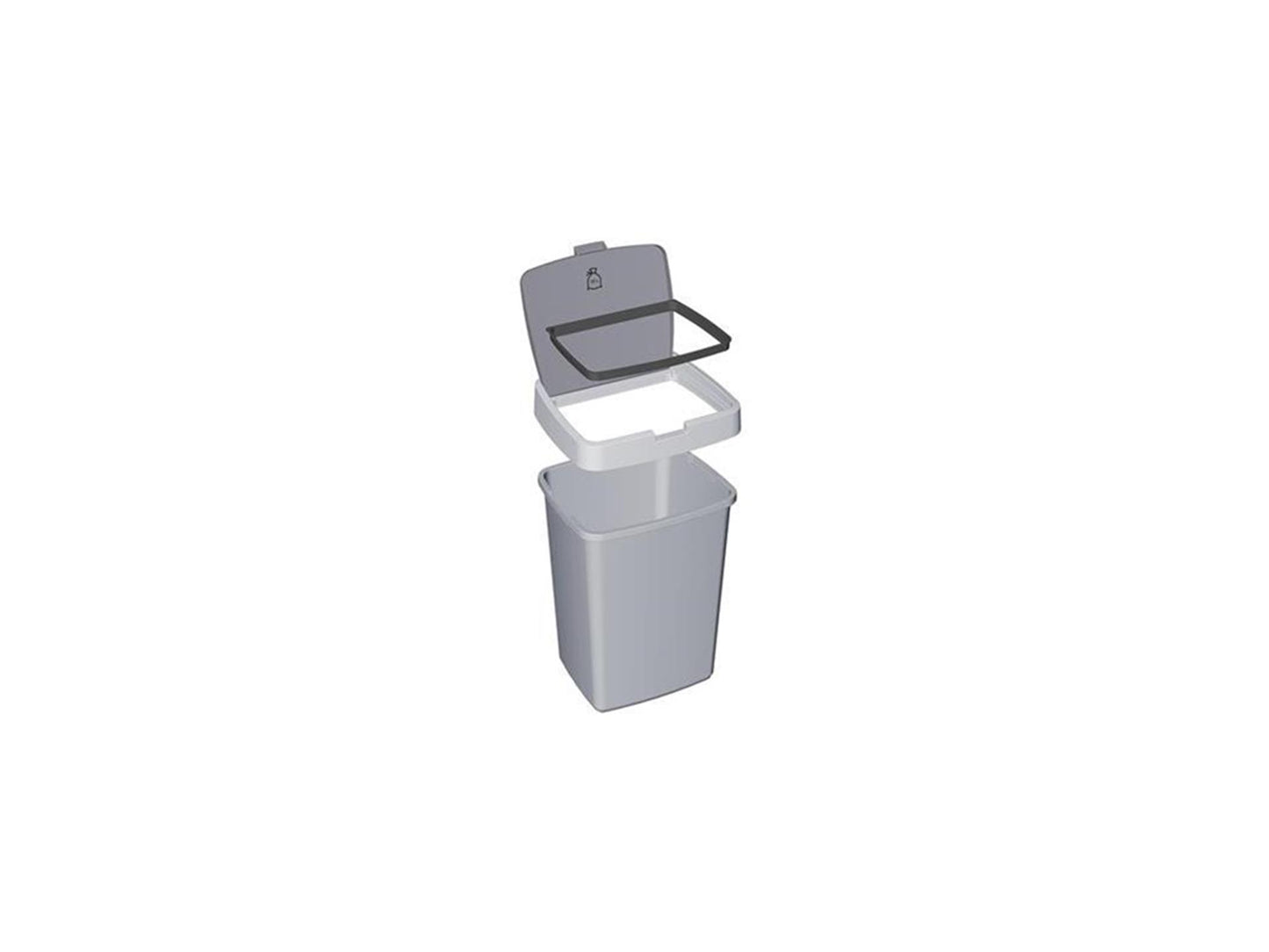 Sunware Sunware Recycle Bin avec une valve 25L Silver Grey