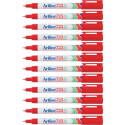 Marqueur Permanent artline 725 fin 0.4mm rouge rond écologique séchage rapide