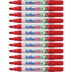 Marqueur Permanent artline 90 ultra 2-5mm rouge incliné écologique