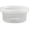 Pot en plastique Creativ company avec couvercle, h : 38 mm, d 84 mm, 125 ml, 20 pièces 1 boîte