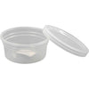 Pot en plastique Creativ company avec couvercle, h : 38 mm, d 84 mm, 125 ml, 20 pièces 1 boîte