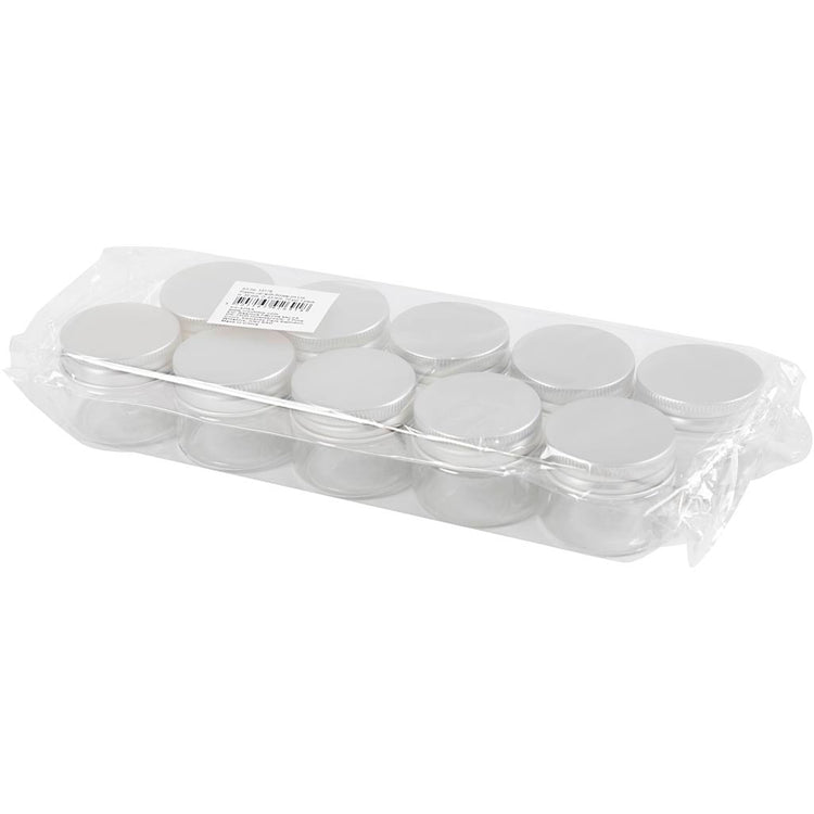 Pot Creativ company avec bouchon à vis, h : 35 mm, d 40 mm, 35 ml, 10 pièces 1 boîte