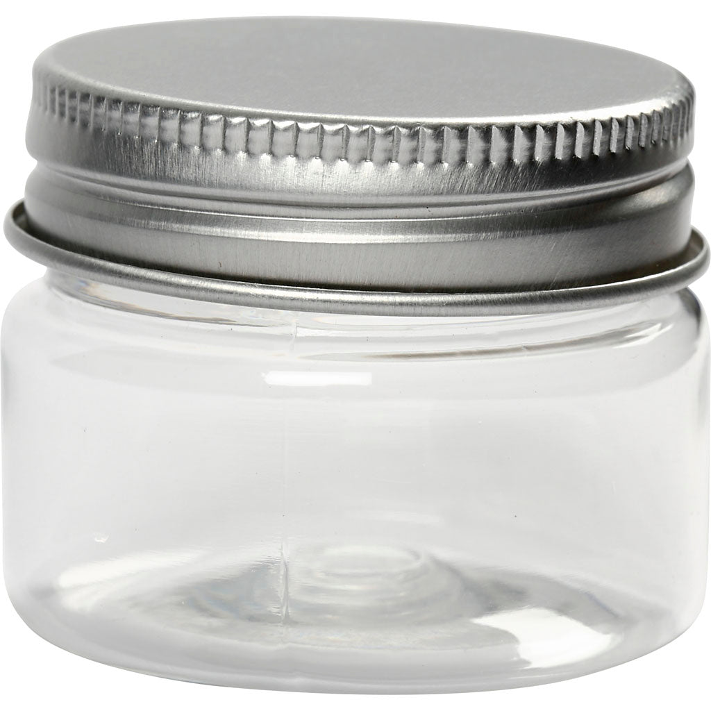 Pot Creativ company avec bouchon à vis, h : 35 mm, d 40 mm, 35 ml, 10 pièces 1 boîte