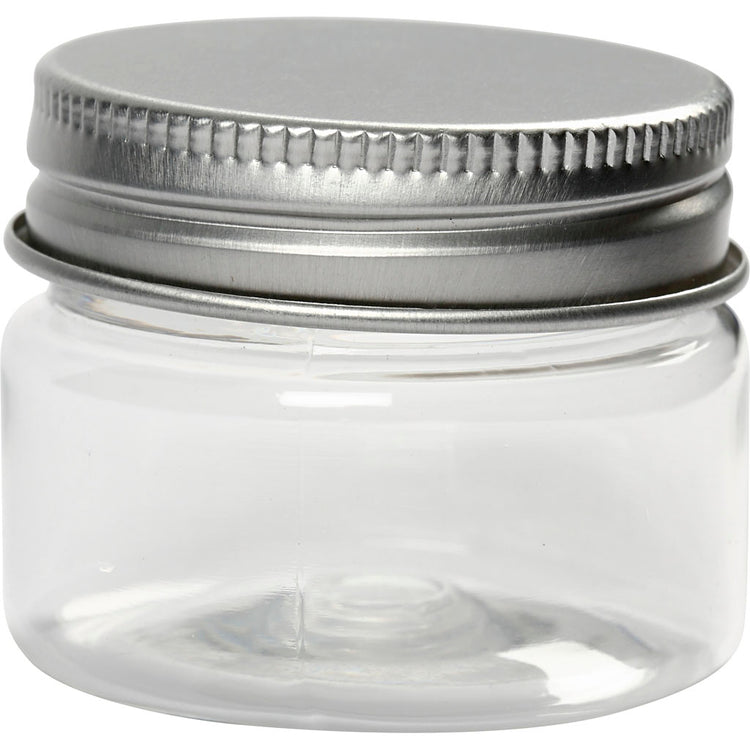 Pot Creativ company avec bouchon à vis, h : 35 mm, d 40 mm, 35 ml, 10 pièces 1 boîte