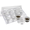 Boîte de rangement Creativ company avec pots, h : 20 mm, d 35 mm, 10 ml, 12 pièces 1 set