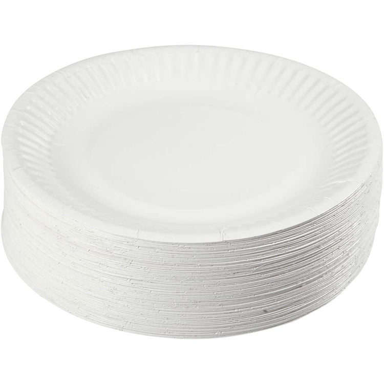 Assiette en carton, d 15 cm, 100 pièces 1 boîte