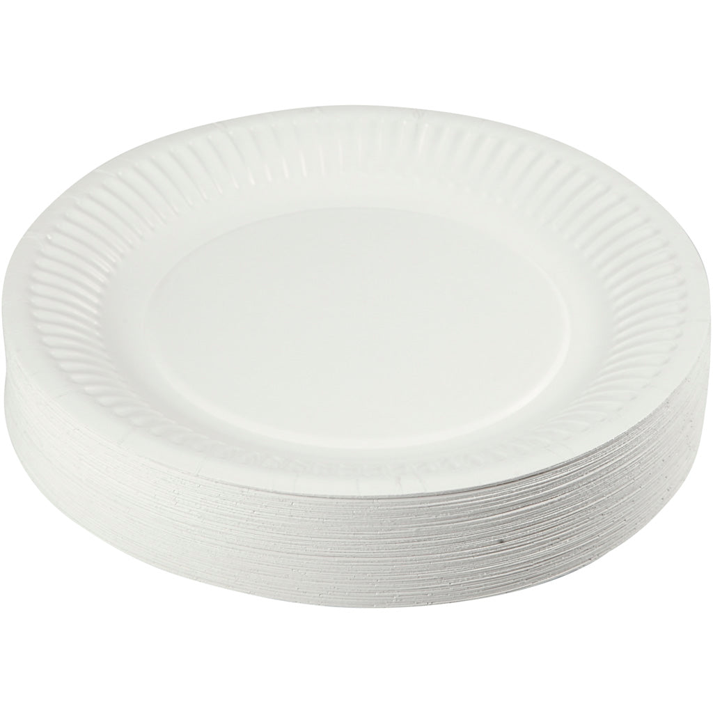 Assiette en carton, d 18 cm, 100 pièces 1 boîte