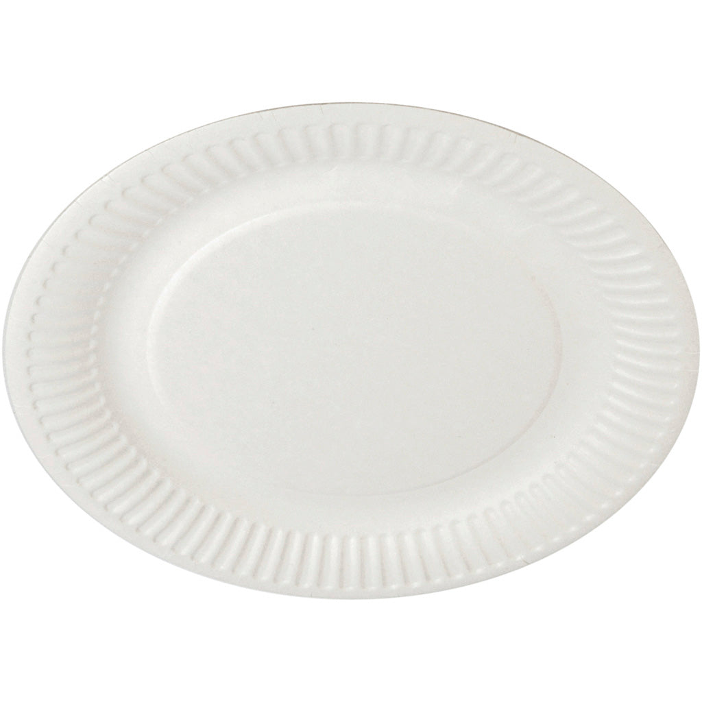 Assiette en carton, d 18 cm, 100 pièces 1 boîte