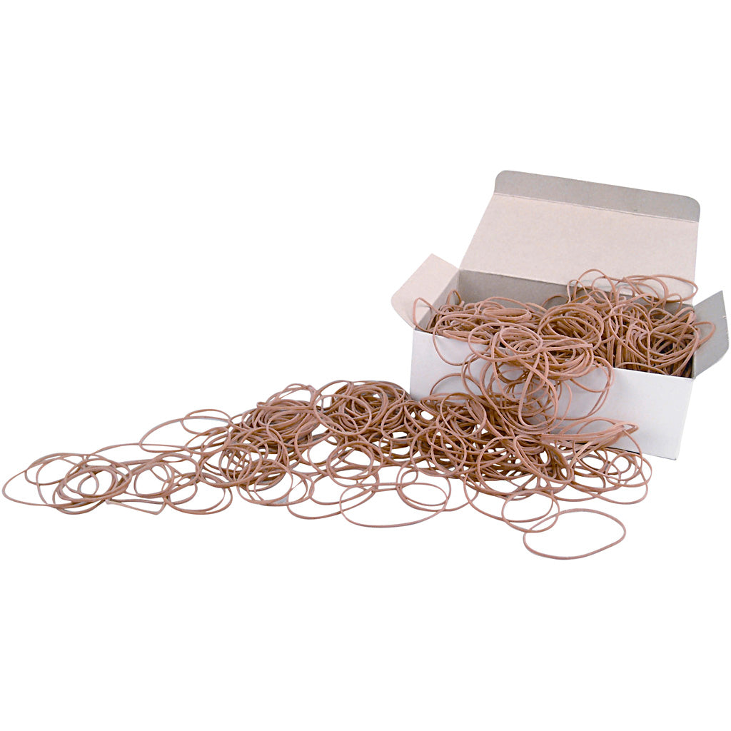 Élastiques, d 5-8 cm, épaisseur 1 mm, env. 1600 pièces, 500 g 1 boîte