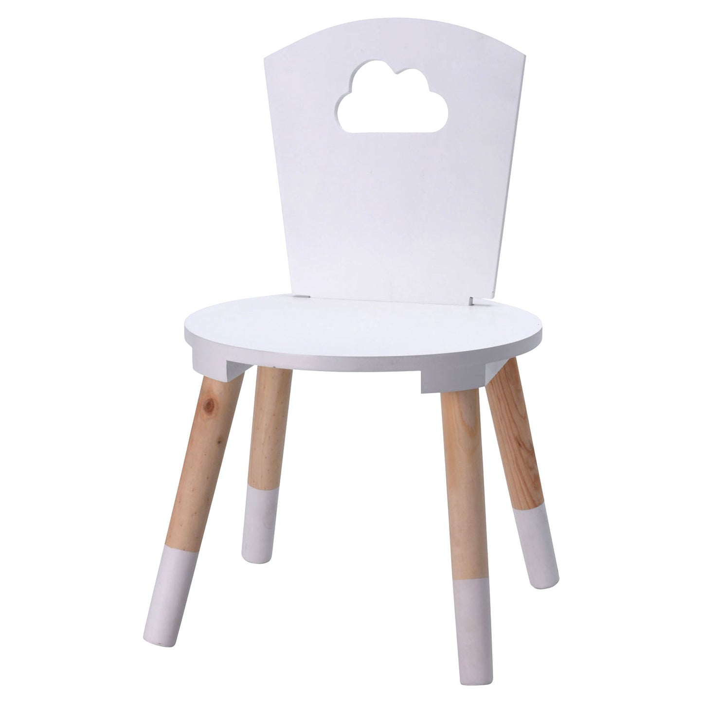 chaise haute en bois blanc