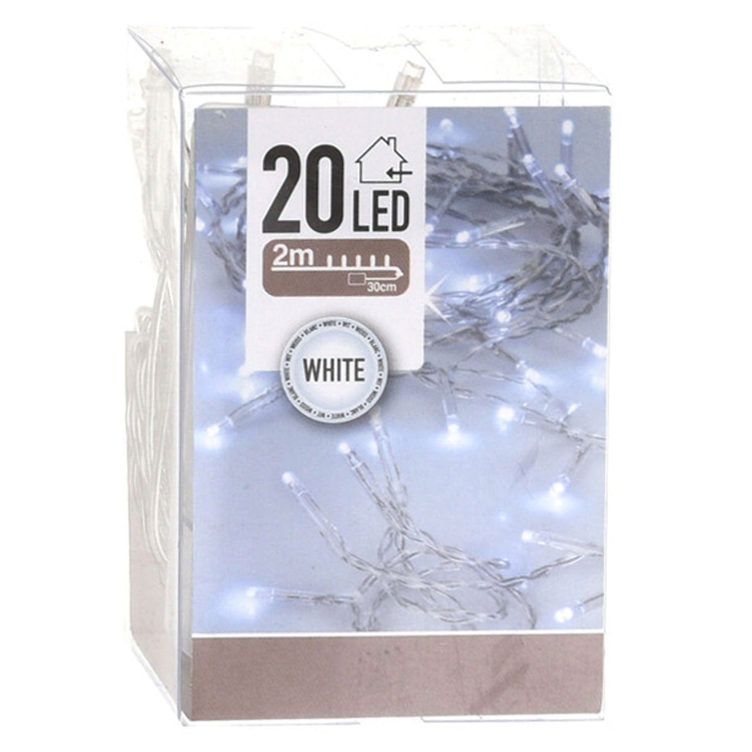 Éclairage LED blanc, 20 lumières