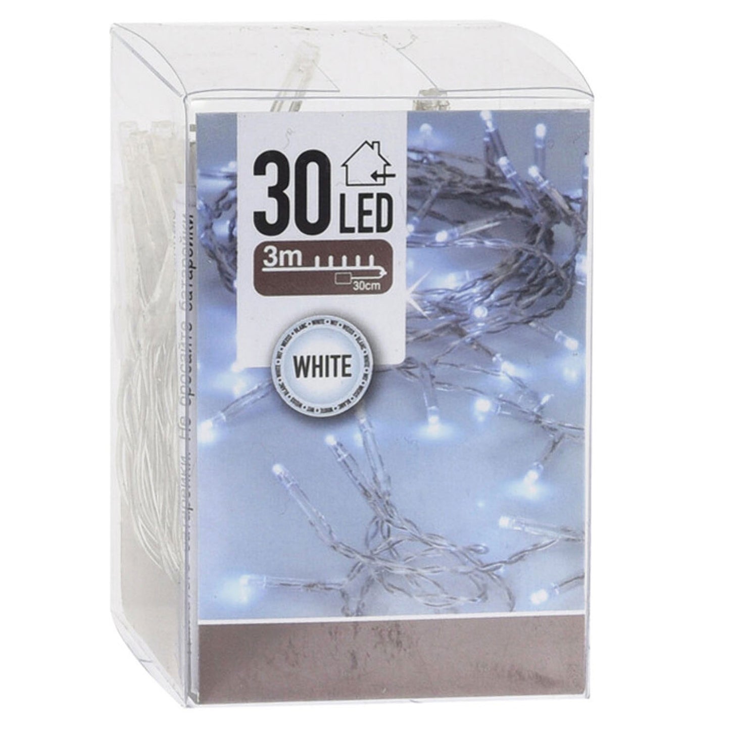 Éclairage LED blanc, 30 lumières