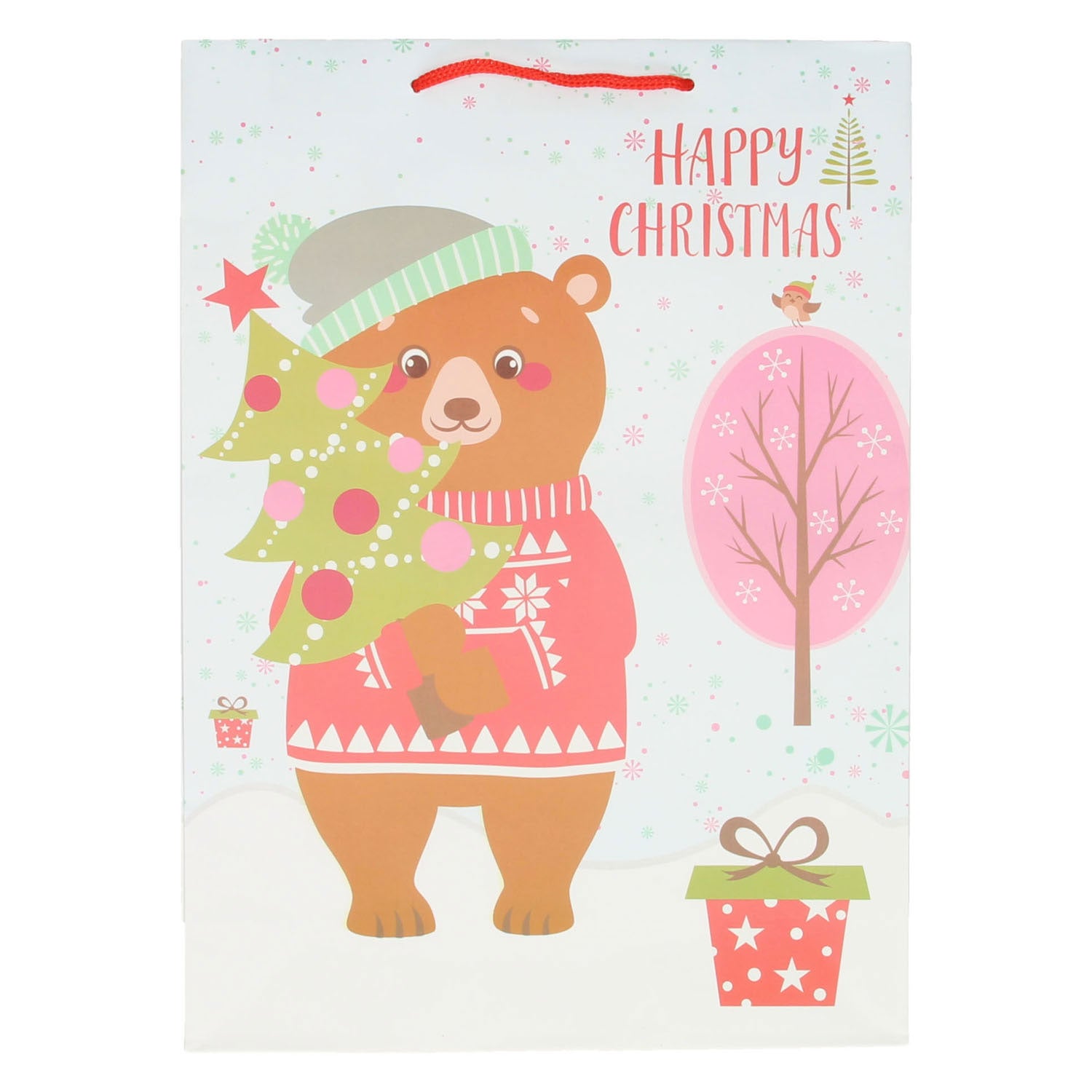 Sac cadeau hérisson de Noël, 34 cm