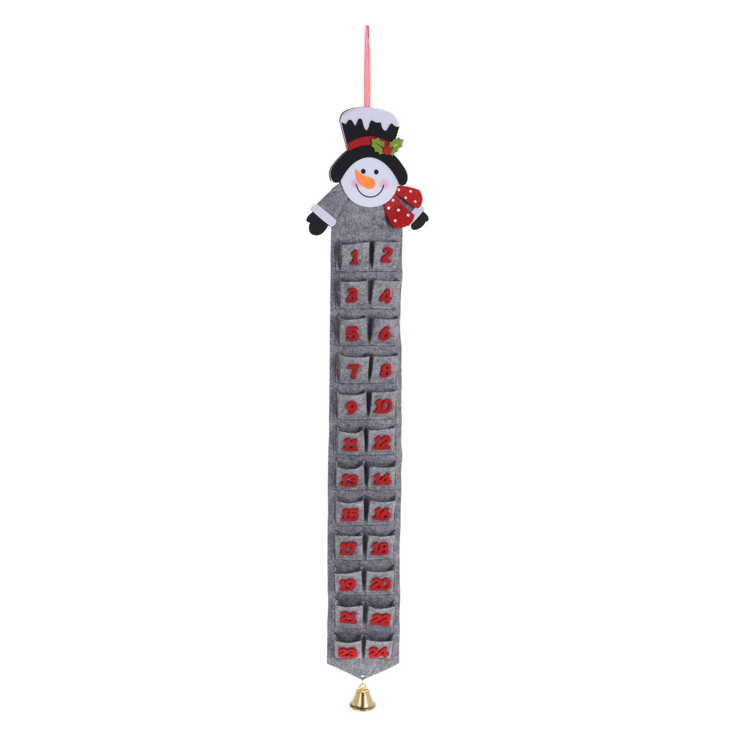 Calendrier de l'Avent avec figurine de Noël - gris
