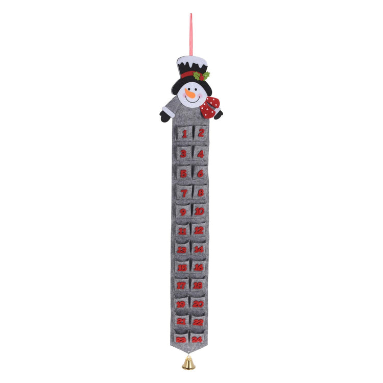 Calendrier de l'Avent avec figurine de Noël - gris