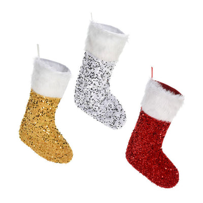 Chaussette de Noël avec paillettes
