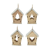 Maison de cintre de Noël en bois avec LED - afbeelding 1