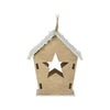Maison de cintre de Noël en bois avec LED