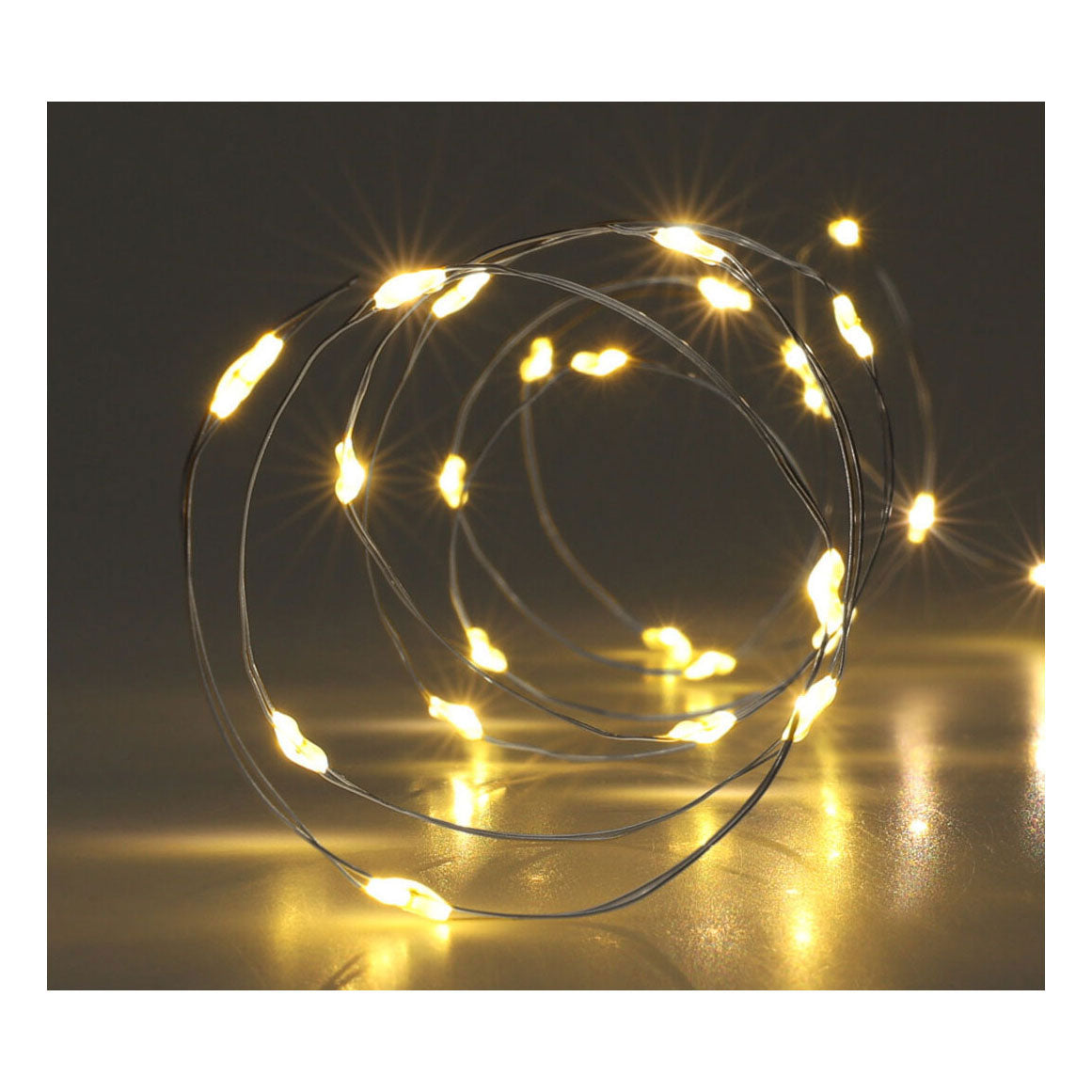 Argent brao 40led blanc chaud, 195 cm