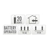 Fil argenté à corde lumineux LED, couleur 95 cm