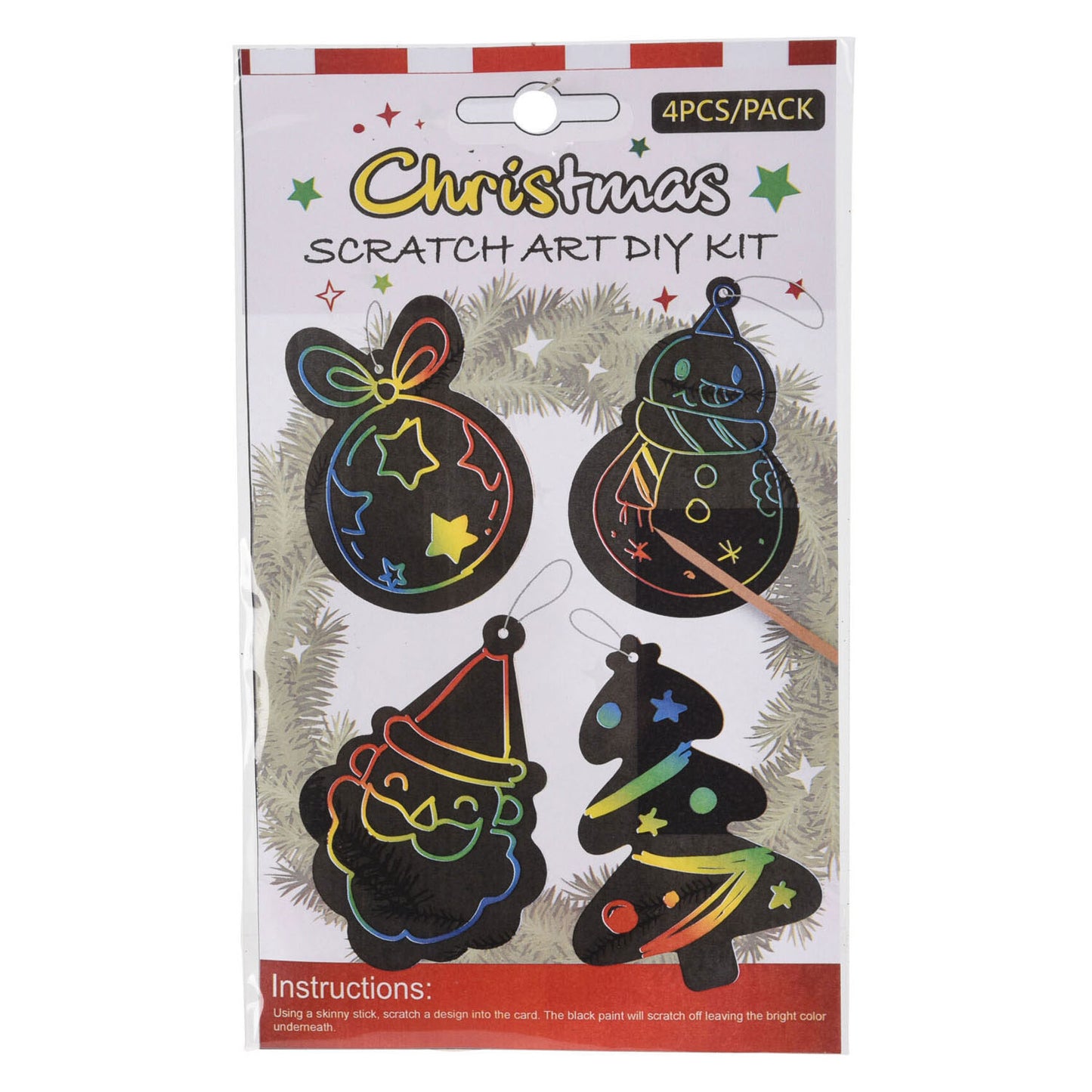 Kraskunst Christmas Parers, 4st.
